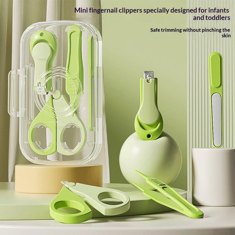 Baby Food Scissors - مجموعة العناية بأظافر الأطفال من 4