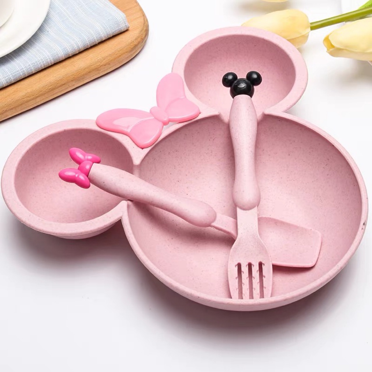 طقم أطباق للأطفال بتصميم ميني  - مراجعة Baby Food Menu وسعره