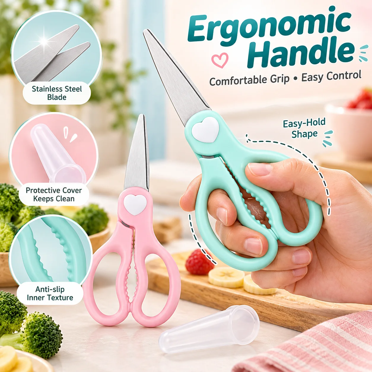 مقص طعام للأطفال، محمول، مصنوع - مراجعة Baby Food Scissors وسعره