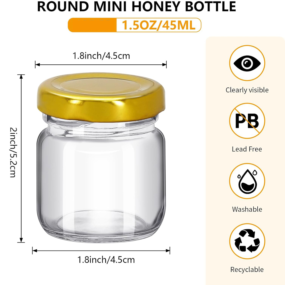برطمانات عسل زجاجية صغيرة شفاف - مراجعة Baby Food Jars With Lids وسعره