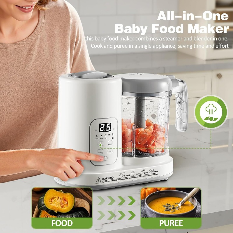 جهاز تحضير طعام الأطفال 4 في 1 - مراجعة Baby Food Youtube وسعره