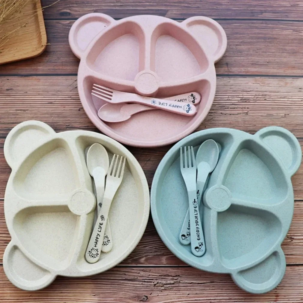 3 قطعة/المجموعة القمح القش الط - مراجعة Baby Food Menu وسعره