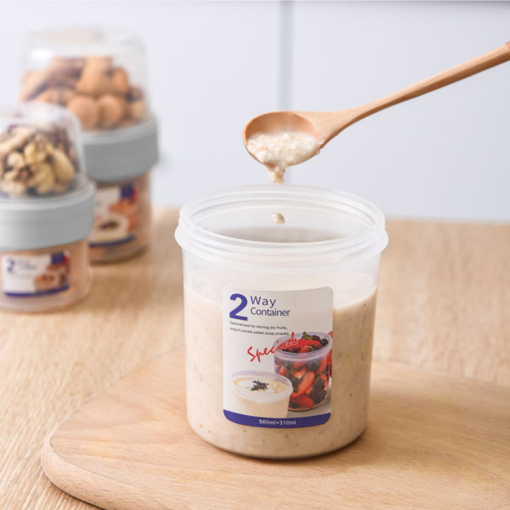حاوية طعام محمولة مزدوجة الطبق - مراجعة Baby Food Jars With Lids وسعره